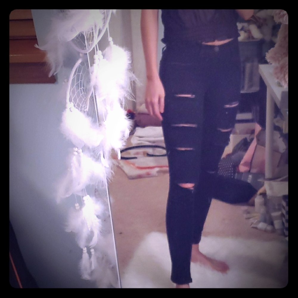Moussy destroyed jeggings